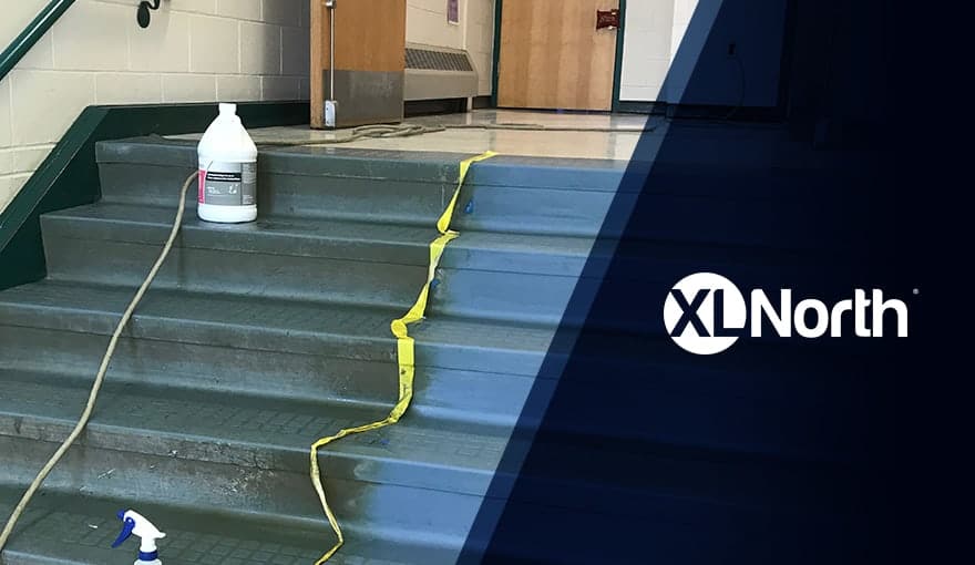 Rubber Flooring Pops on School Stairs After Successful Restoration